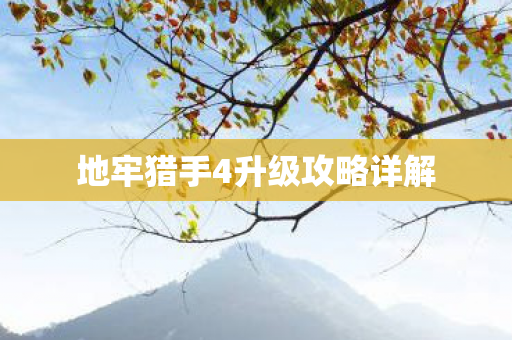 地牢猎手4升级攻略详解图片