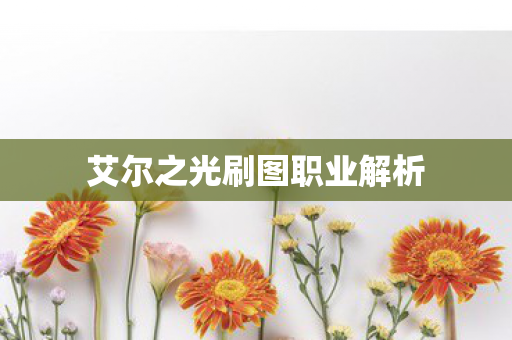 艾尔之光刷图职业解析图片
