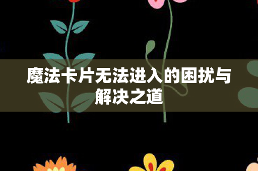 魔法卡片无法进入的困扰与解决之道图片