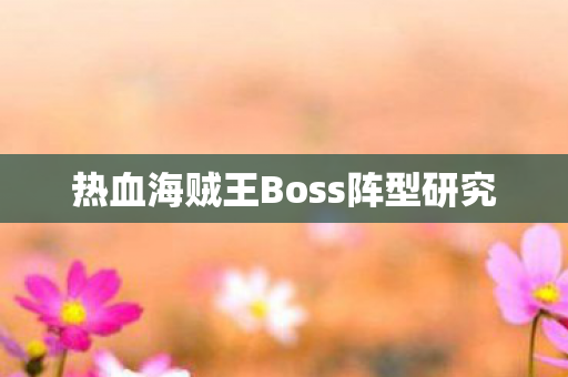 热血海贼王Boss阵型研究图片