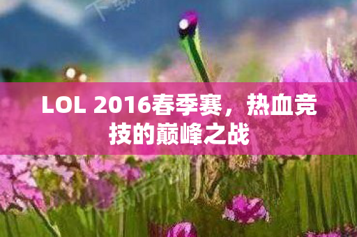 LOL 2016春季赛图片