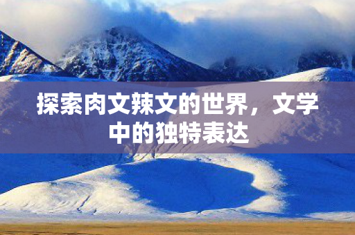 探索肉文辣文的世界图片