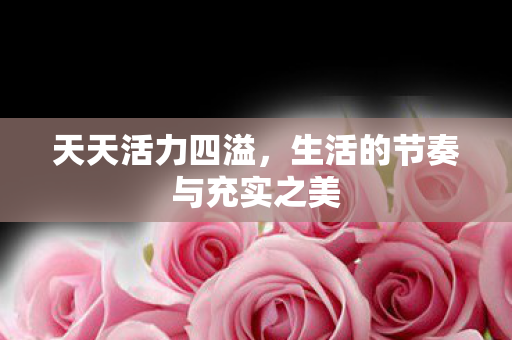 生活的节奏与充实之美图片