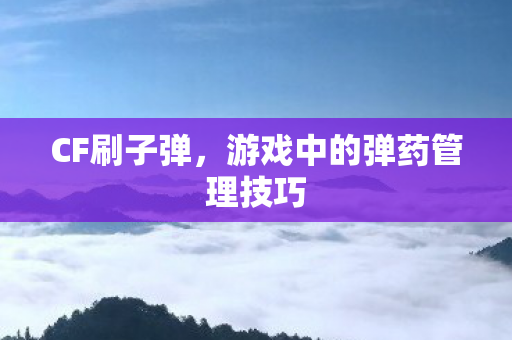 游戏中的弹药管理技巧图片