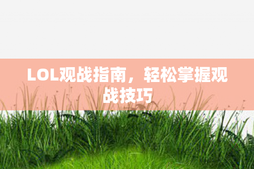轻松掌握观战技巧图片