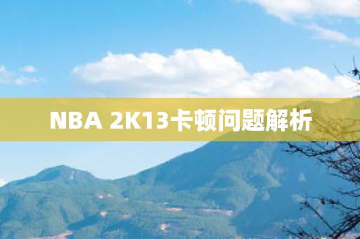 NBA 2K13卡顿问题解析图片