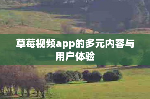 草莓视频app的多元内容与用户体验图片