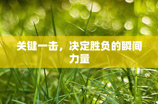 决定胜负的瞬间力量图片