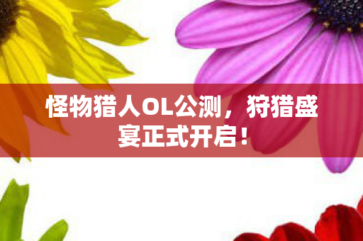 怪物猎人OL公测图片
