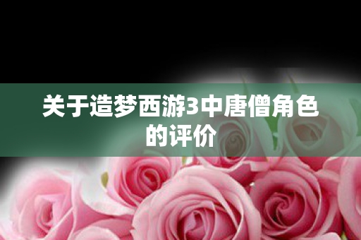 关于造梦西游3中唐僧角色的评价图片