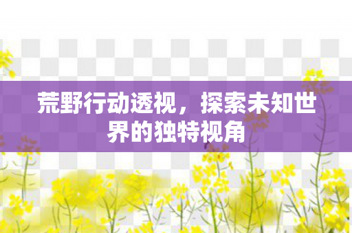 探索未知世界的独特视角图片