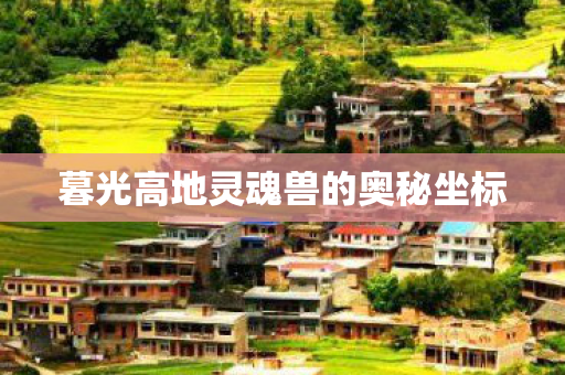 暮光高地灵魂兽的奥秘坐标图片