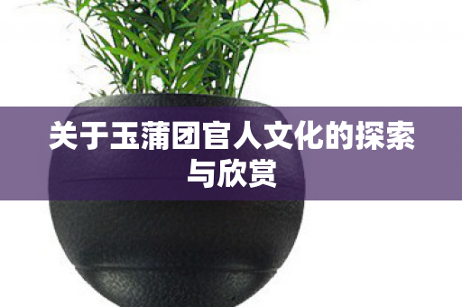 关于玉蒲团官人文化的探索与欣赏图片