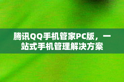 腾讯QQ手机管家PC版图片
