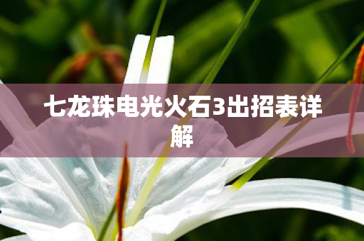七龙珠电光火石3出招表详解图片
