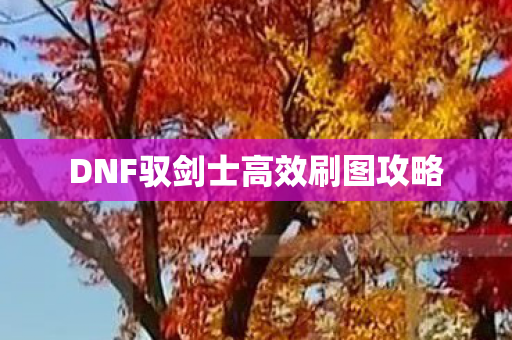 DNF驭剑士高效刷图攻略图片