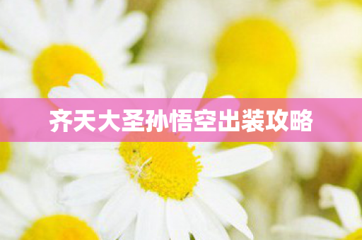 齐天大圣孙悟空出装攻略图片