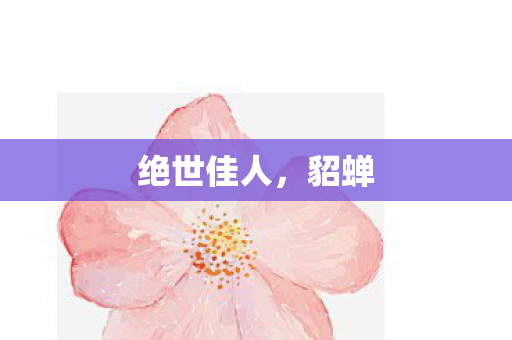 绝世佳人图片