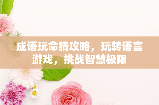 成语玩命猜攻略图片