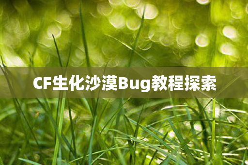 CF生化沙漠Bug教程探索图片