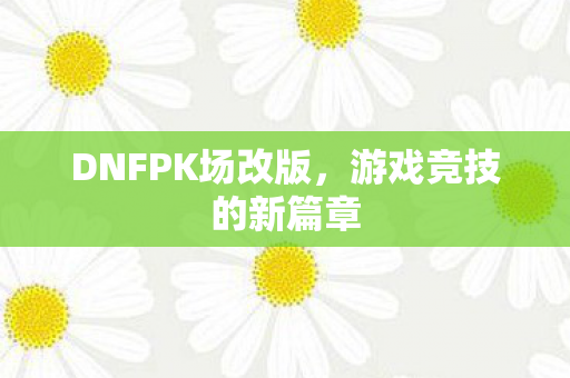 DNFPK场改版图片