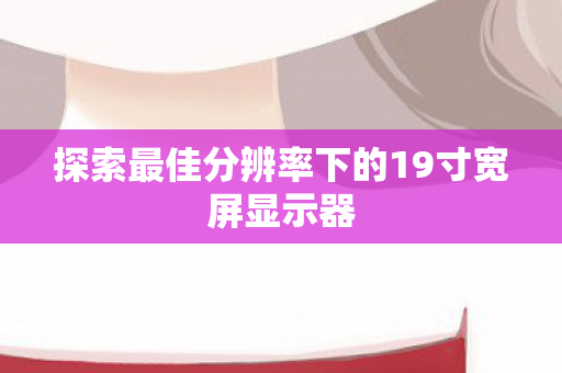 探索最佳分辨率下的19寸宽屏显示器图片