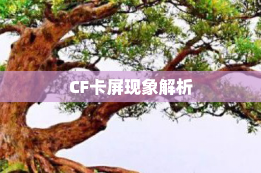 CF卡屏现象解析图片