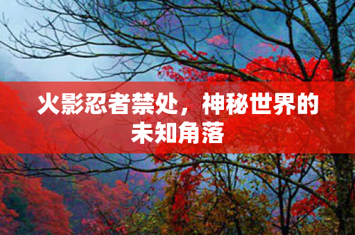 神秘世界的未知角落图片