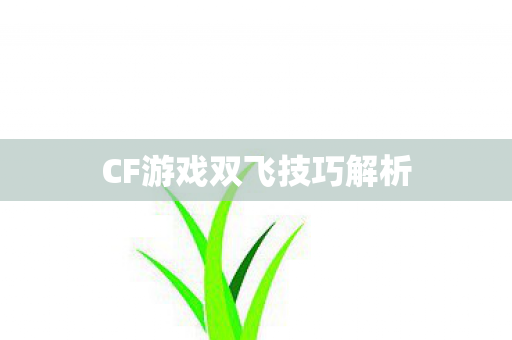 CF游戏双飞技巧解析图片