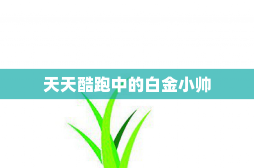 天天酷跑中的白金小帅图片