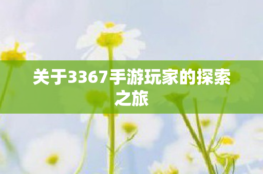 关于3367手游玩家的探索之旅