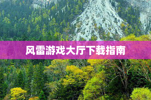风雷游戏大厅下载指南图片