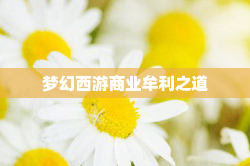 梦幻西游商业牟利之道图片