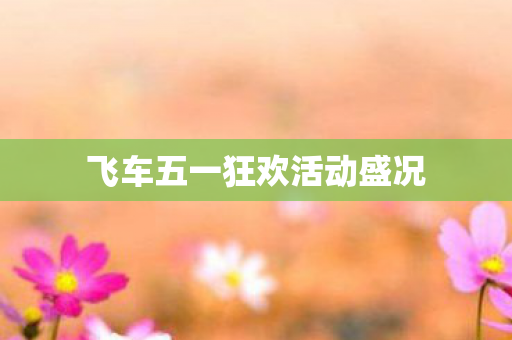 飞车五一狂欢活动盛况图片