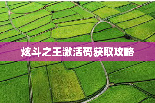 炫斗之王激活码获取攻略图片