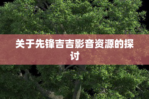 关于先锋吉吉影音资源的探讨图片