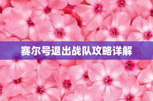 赛尔号退出战队攻略详解图片