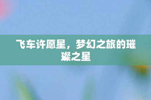 梦幻之旅的璀璨之星图片
