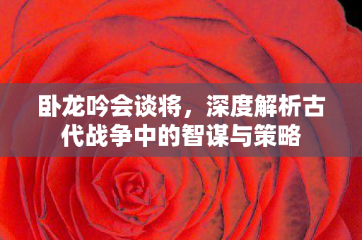 深度解析古代战争中的智谋与策略图片