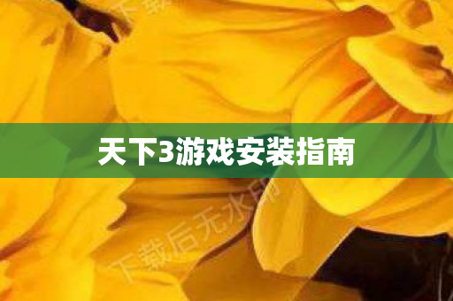 天下3游戏安装指南图片