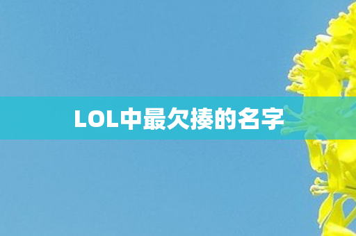 LOL中最欠揍的名字图片