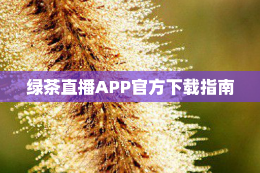 绿茶直播APP官方下载指南图片