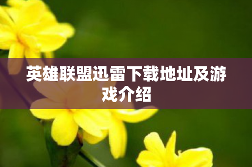 英雄联盟迅雷下载地址及游戏介绍图片