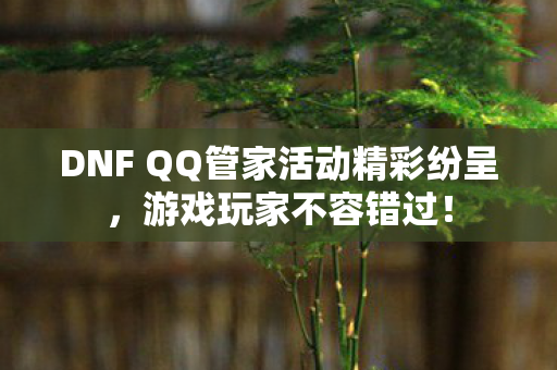 DNF QQ管家活动精彩纷呈图片