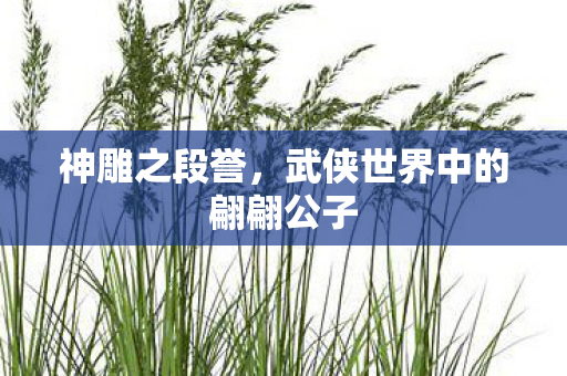 武侠世界中的翩翩公子图片