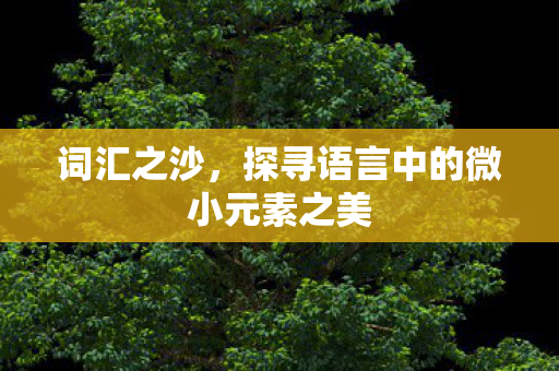 探寻语言中的微小元素之美图片