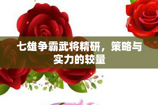 七雄争霸武将精研图片