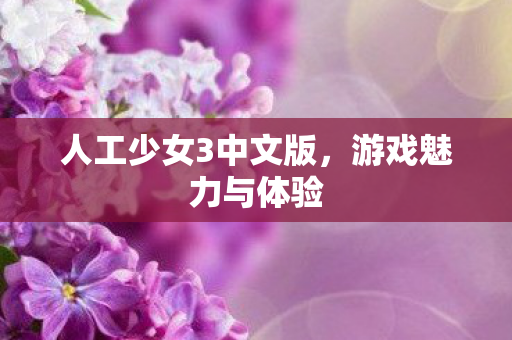 人工少女3中文版图片