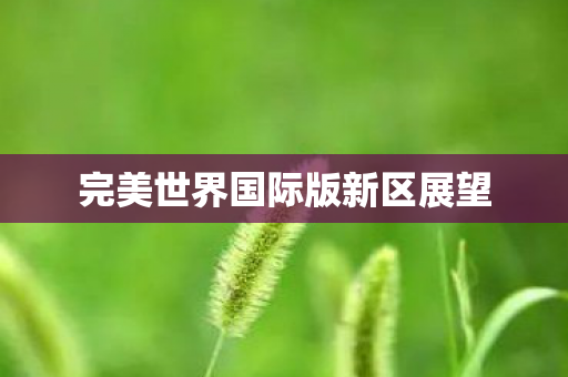 完美世界国际版新区展望图片