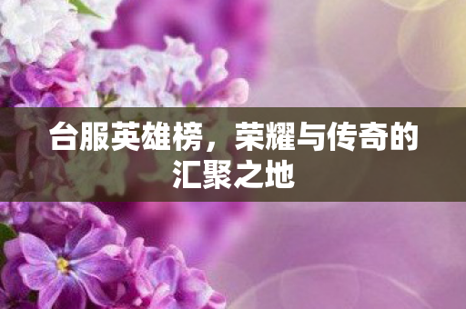 荣耀与传奇的汇聚之地图片